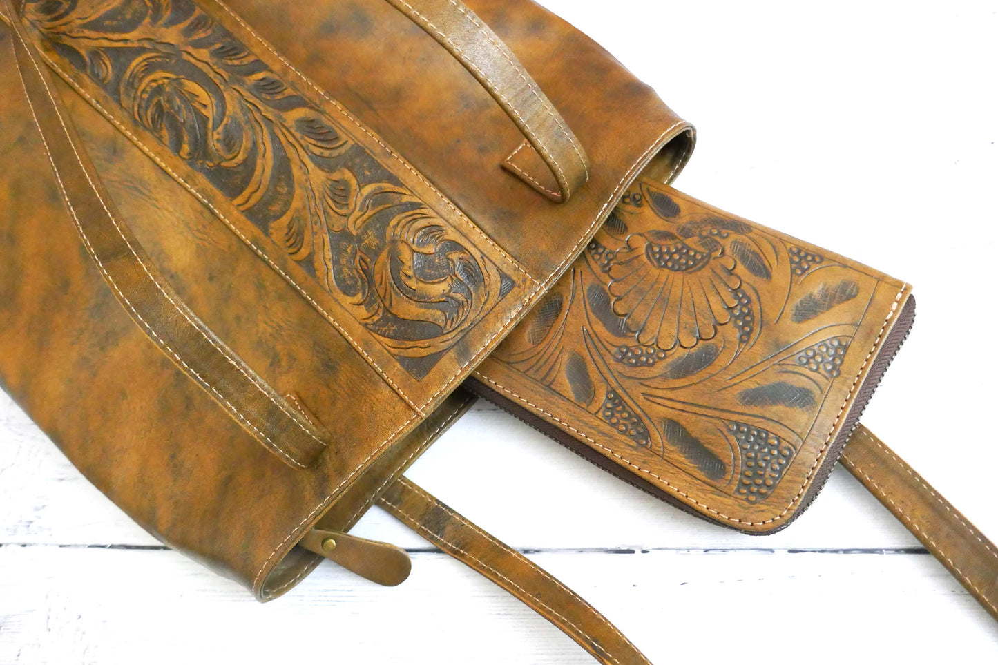 Brown Leather Tote Bag -Sheridan-