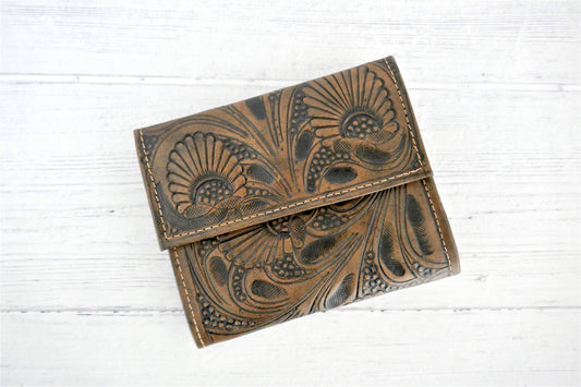Brown Small Trifold Wallet