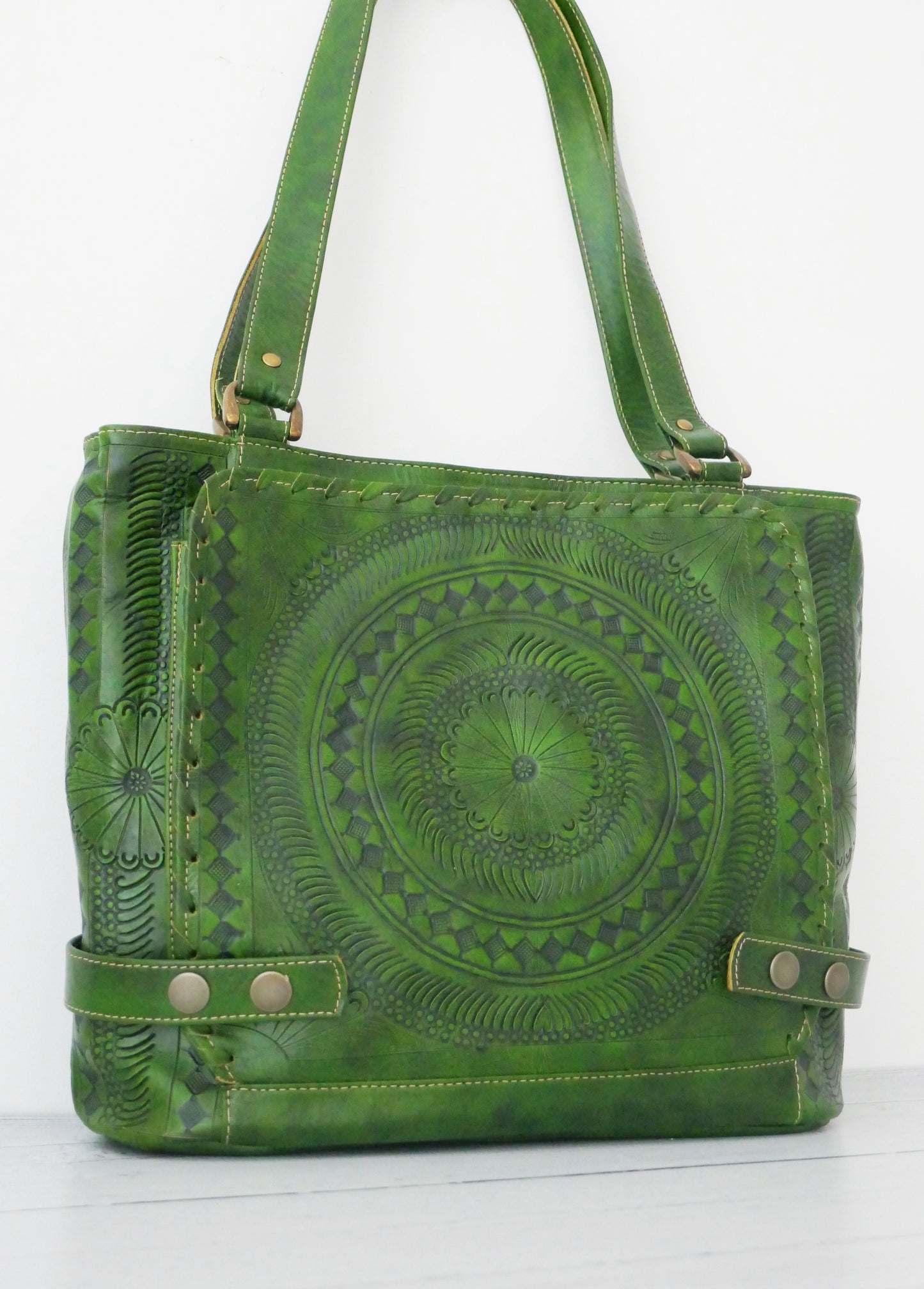Green Mandala Tote Bag