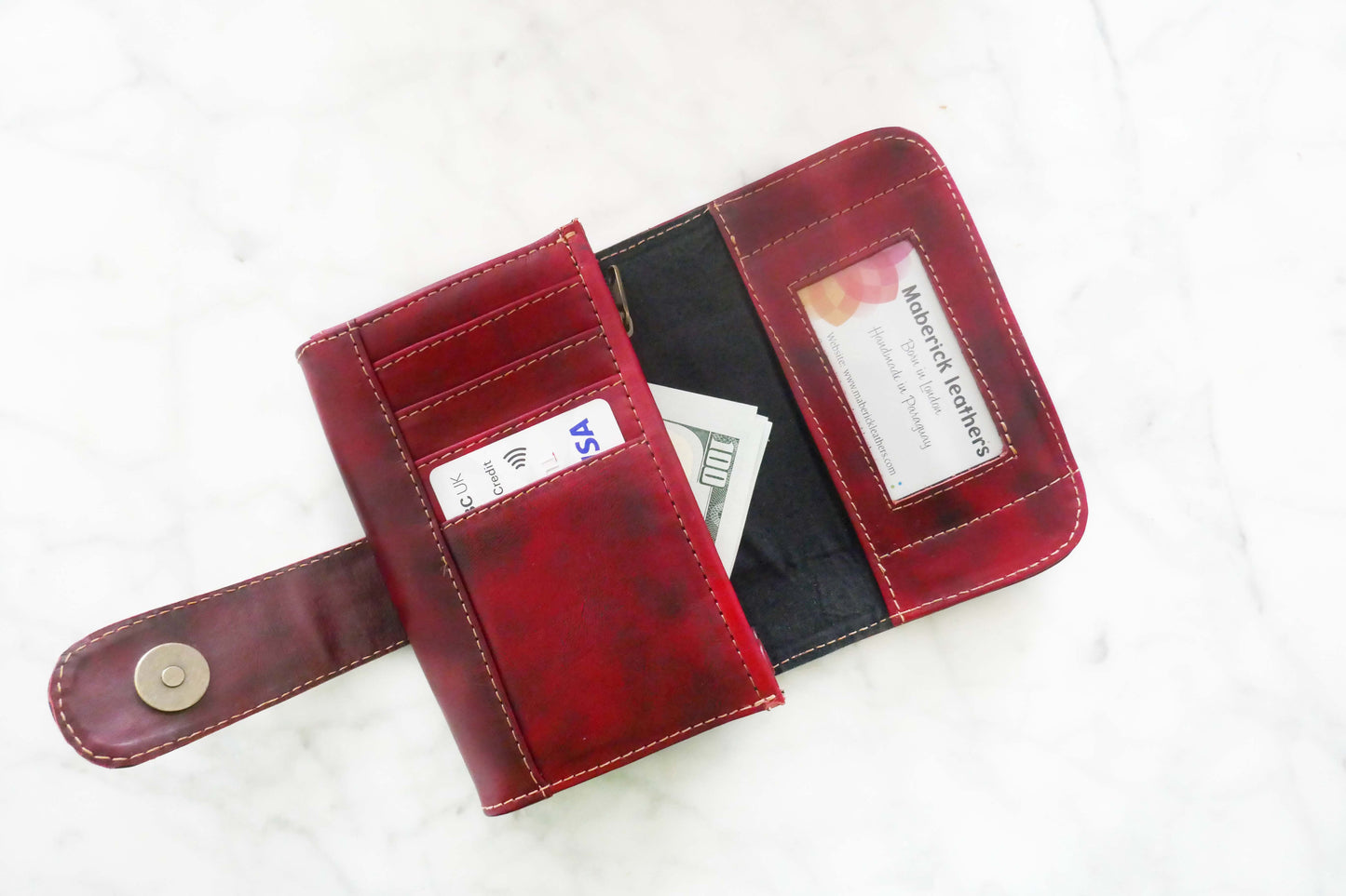 Red Bifold Small Wallet