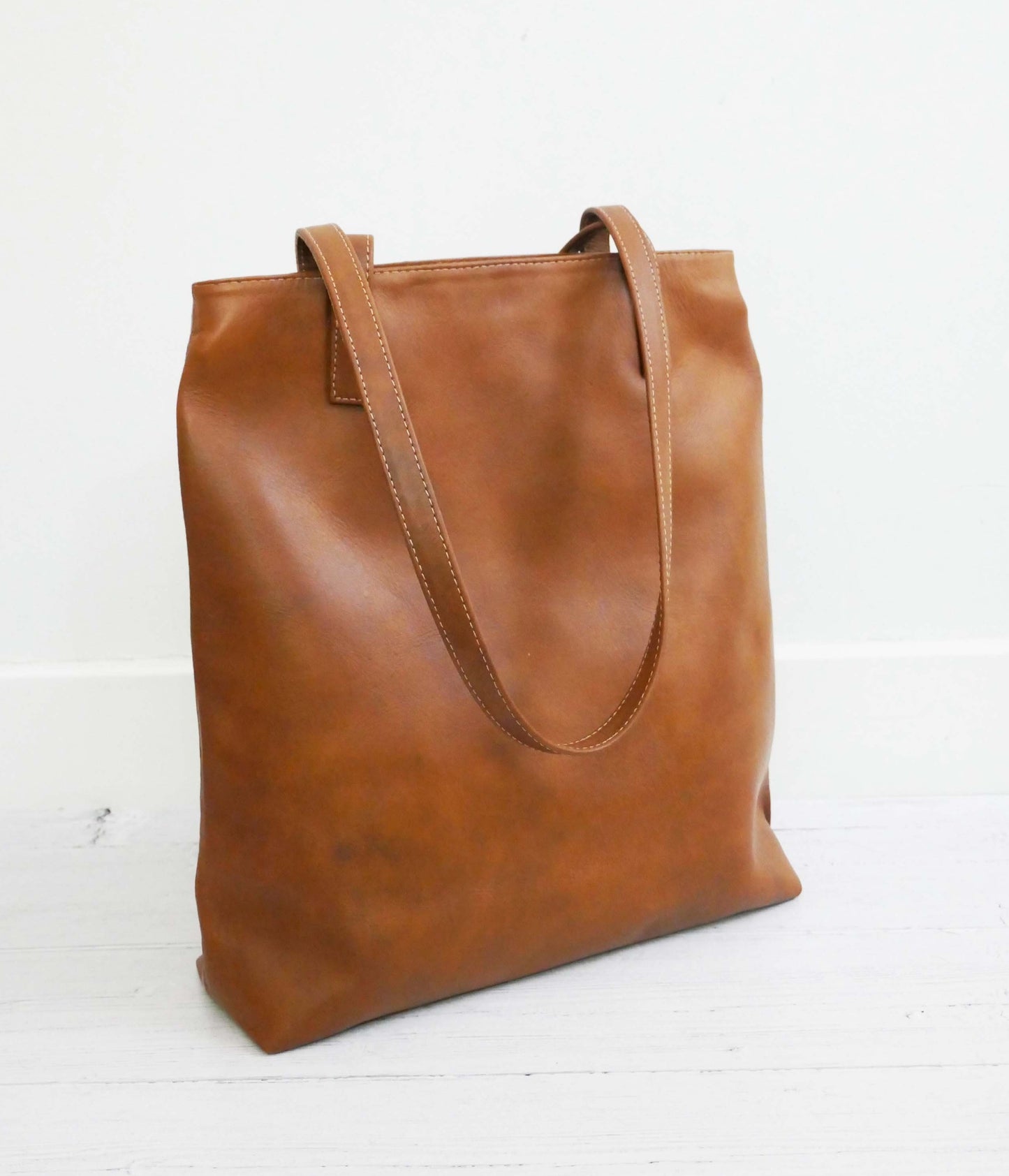 Tan Leather Tote Bag -Sheridan-