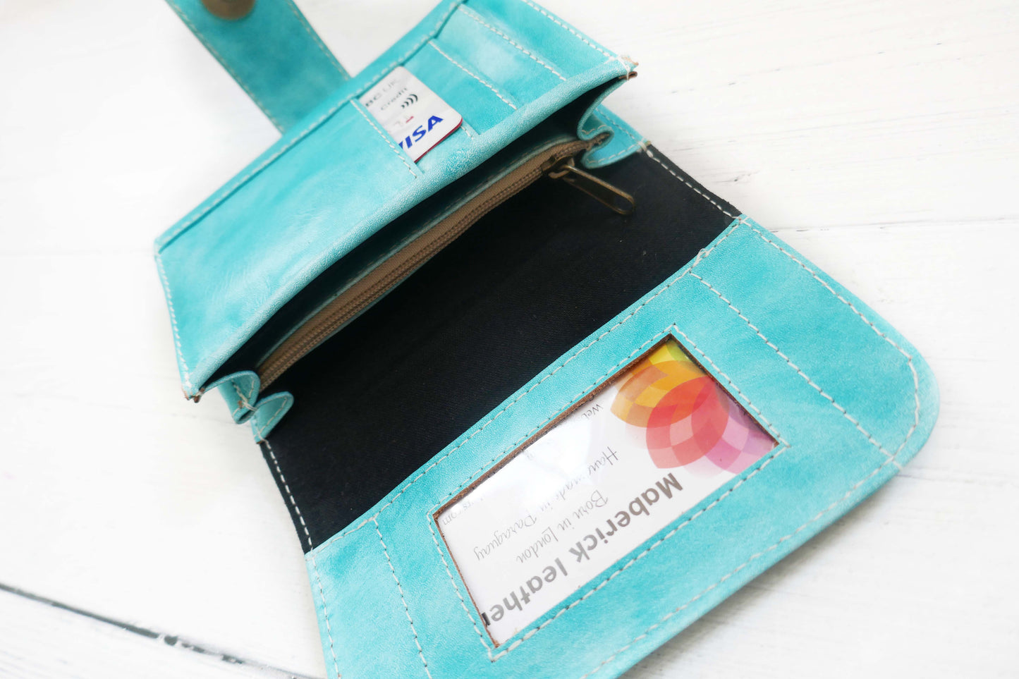 Turquoise Bifold Small Wallet