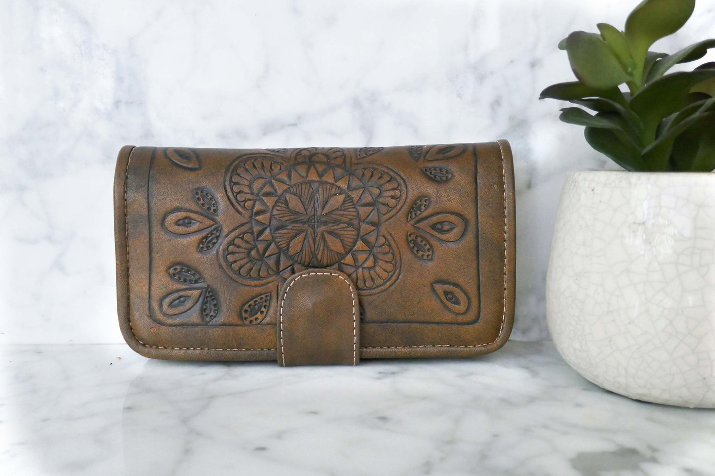 Brown Handcrafted Leather Women's Wallet